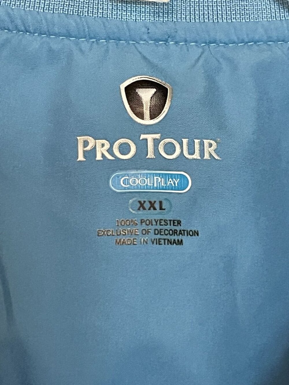 Pro Tour Pullover Jacket Mens XXL Soft Blue Windbreaker Golf CoolPlay - Picture 5 of 7